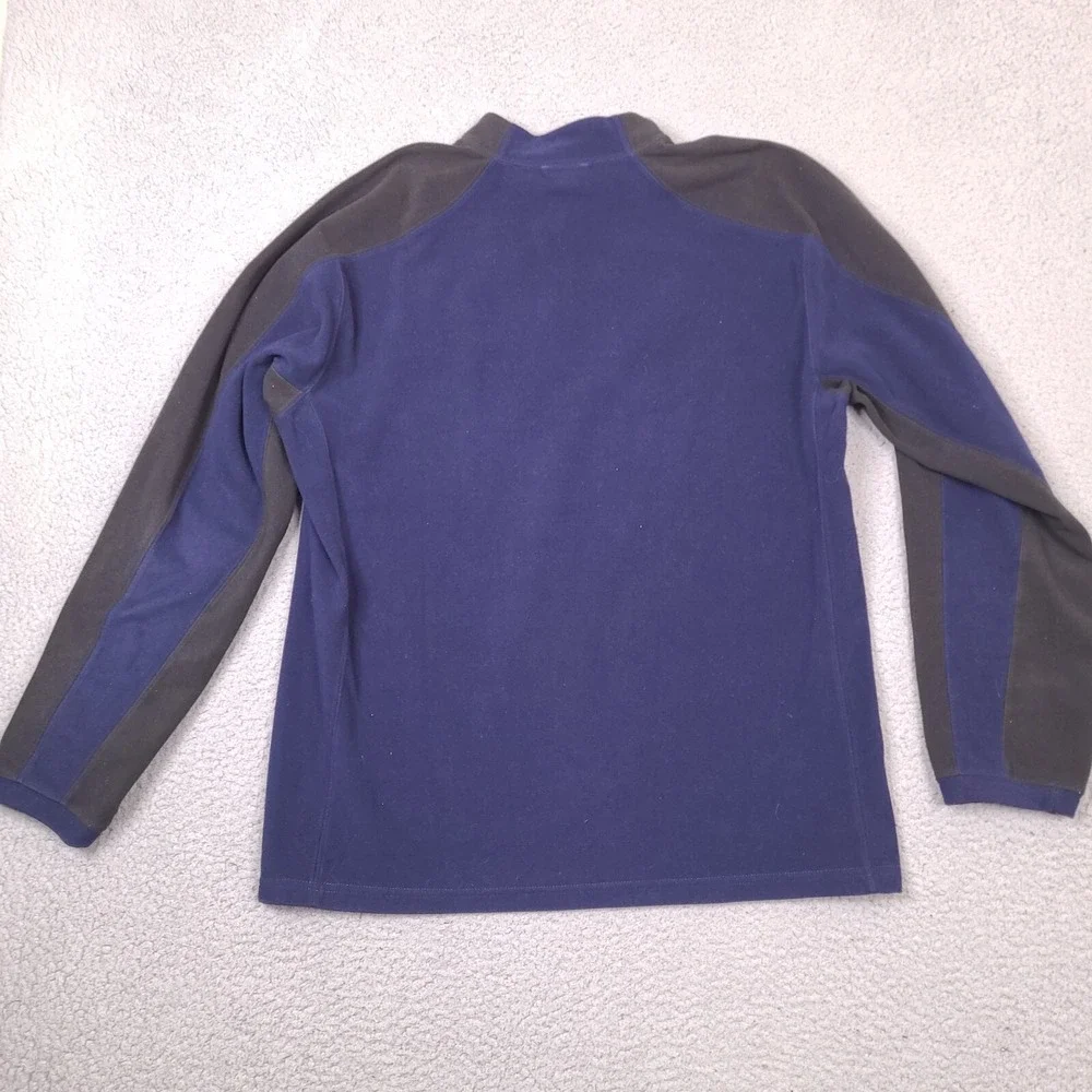 The North‎ Face Sweater Mens Large Blue 1/4 Zip Fleece Long Sleeve TKA 100